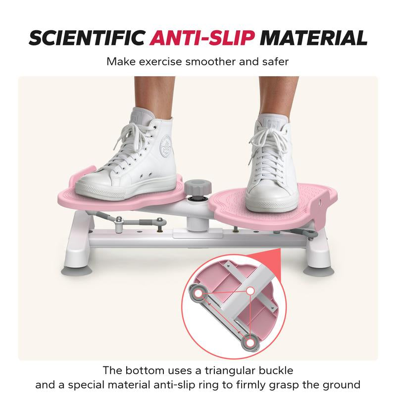 Merach Waist Twist Machine Toned Abs Waist Twister Can Stand with Feet Apart Double Non-Slip No Noise Use Exercise Equipment Abdominal Roller Workout